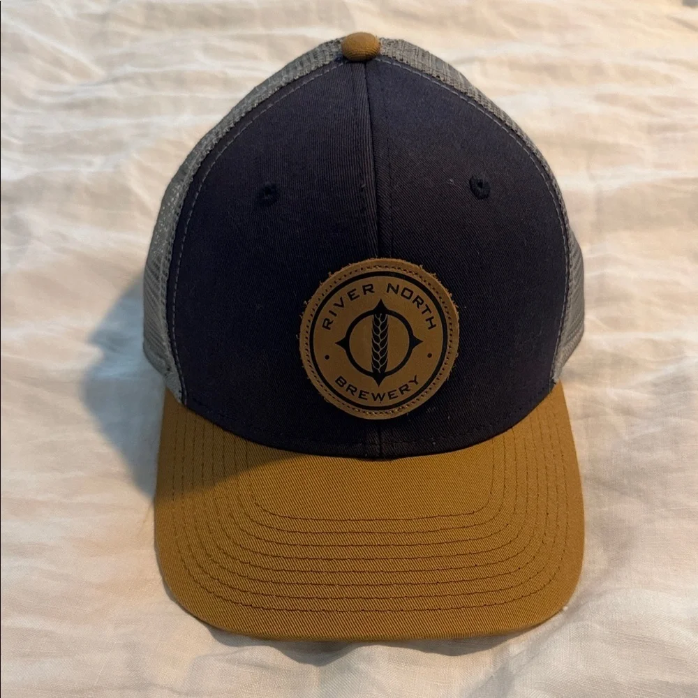 River North Brewery Navy and Tan Cap